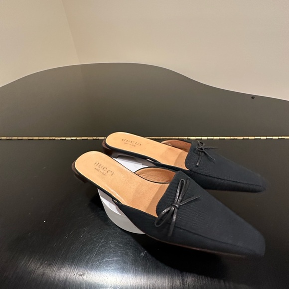 Authentic Vintage Classic Elegant Retro Rare Luxury Gucci Canvas Mules/Shoes - Picture 8 of 17